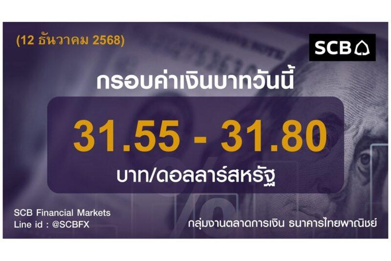 ธนาคารไทยพาณิชย์ประเมินค่าเงินบาทวันนี้เคลื่อนไหวในกรอบ 31.55-31.80 บาท/ดอลลาร์ ยุบสภาเลือกตั้งใหม่ภายใน 45-60 วัน
