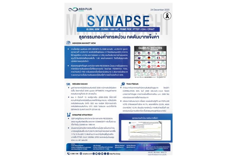 เศรษฐกิจสหรัฐฯ โตแกร่งเกินคาด! จับตาคลัง-ธปท.เตรียมคลอดมาตรการสกัดบาทแข็งจากพิษเทรดทอง พร้อมเปิดโผหุ้นเด่นรับอานิสงส์